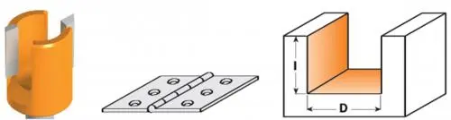CMT 702.150.11 15 Mm Fraise à Feuillure Et à Arête Avec Coupe Angulaire Ouverte, Tige 6 Mm