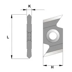 CMT 790.910.A1 Dent à Double Rainure Inclinée 34x16x4