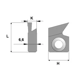 CMT 790.916.A1 Profil à Rainure Unique - Gauche 23x16x7