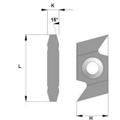 CMT 790.932.A1 Dent à Double Rainure Inclinée 15° 34x16x6