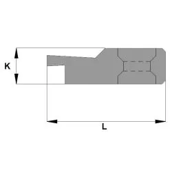 CMT 790.952.A1 Dent à Rainure Unique - Droite 33x10