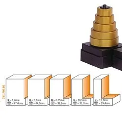 CMT 791.705.00 Jeu De Roulements 935.990.11 (5 Pièces, Profondeur 1,6-12,7 Mm)