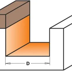 CMT 901.190.11 19 Mm Fraise à Feuillure Et à Arête Avec Coupe Angulaire, Tige 8 Mm
