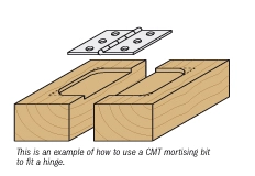 CMT 901.817.11 31,7 Mm Fraise à Feuillure Et à Arête Avec Coupe Angulaire, Tige 12 Mm