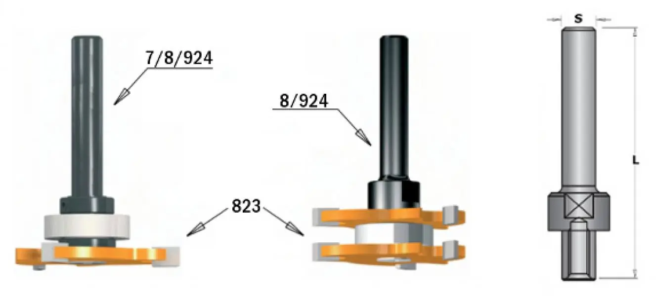 CMT 924.082.10 Porte Fraise Avec Roulement, Profil A, 11x1 - Tige 8 Mm â Image 2
