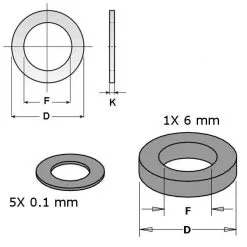 CMT 990.459.00 Jeu De Bague De Distance (6 Pièces)