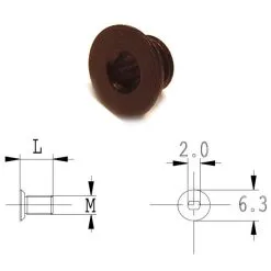CMT 990.A16.00 Boulon Conique à Tête Hexagonale M4x6,3x6,5