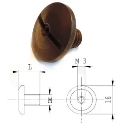 CMT 990.A22.00 Boulon De Positionnement M6x16x11,7