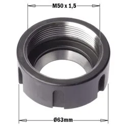 CMT 992.383.01 Écrou De Serrage Pour Pince De Serrage ER40, Droite, 63xM50x1,5