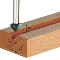 Festool Accessoires Fraises à Rainurer En V HS S8 D14/7/90° 490998